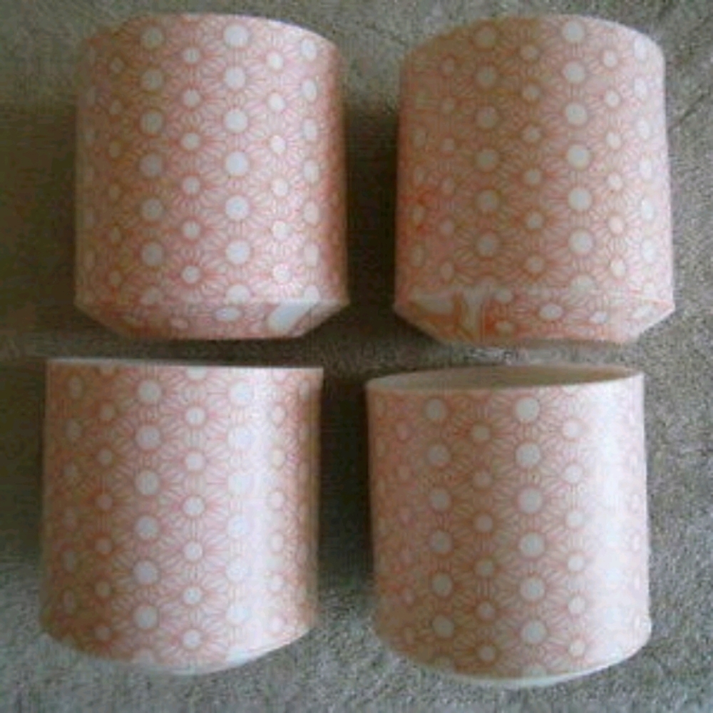 Japanese Seet Red Miyama Suun Tea Cups set of 4